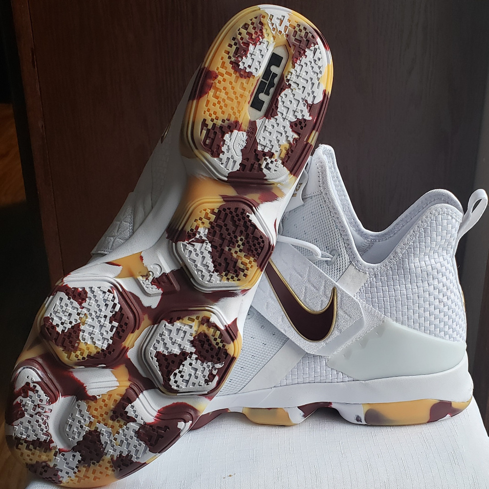 RARE! Nike LeBron 14 XIV White Wine Gum UNRELEASED